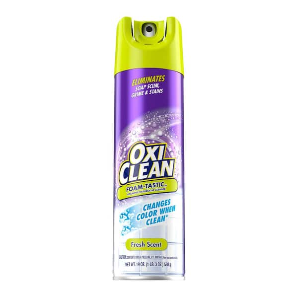 OxiClean 19 oz. Spray Can Foam-Tastic Foaming Bathroom Cleaner, Fresh Scent