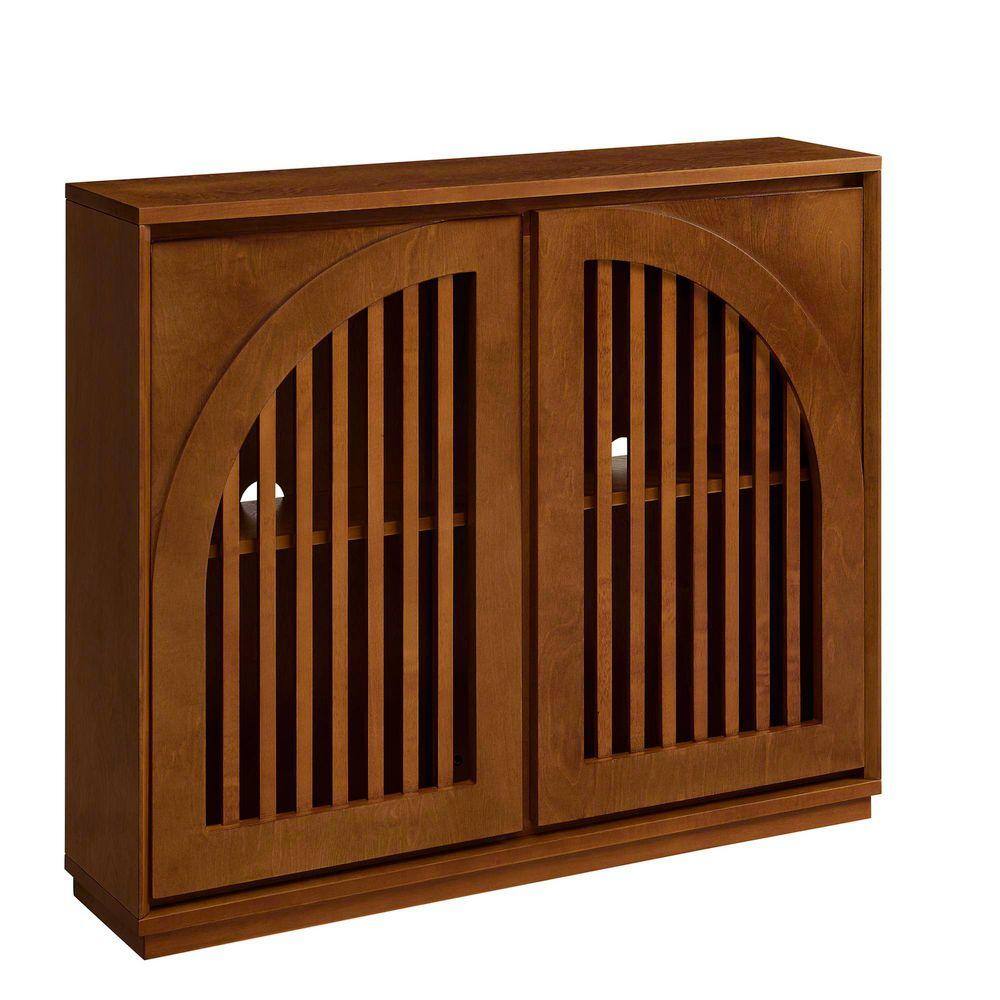 39 in. W x 9.25 in. D x 32.48 in. H Bathroom Brown Linen Cabinet