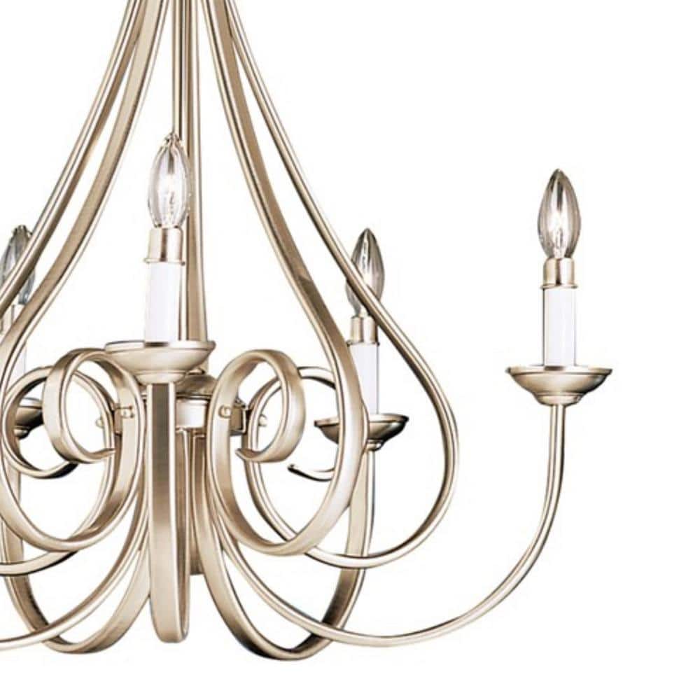 Dover 25" Brushed Nickel 5-Light Candle-Style Chandelier