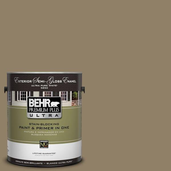 BEHR Premium Plus Ultra 1-Gal. #UL170-2 Macchiato Semi-Gloss Enamel Exterior Paint