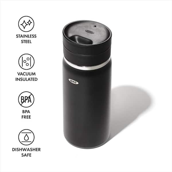 Simple Modern 16oz LOT Classic Water Bottle Stainless Steel Solid Black and  Wood