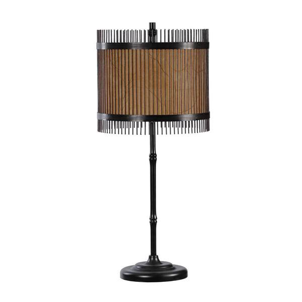 Absolute Decor 28.75 in. Antique Black Metal Table Lamp