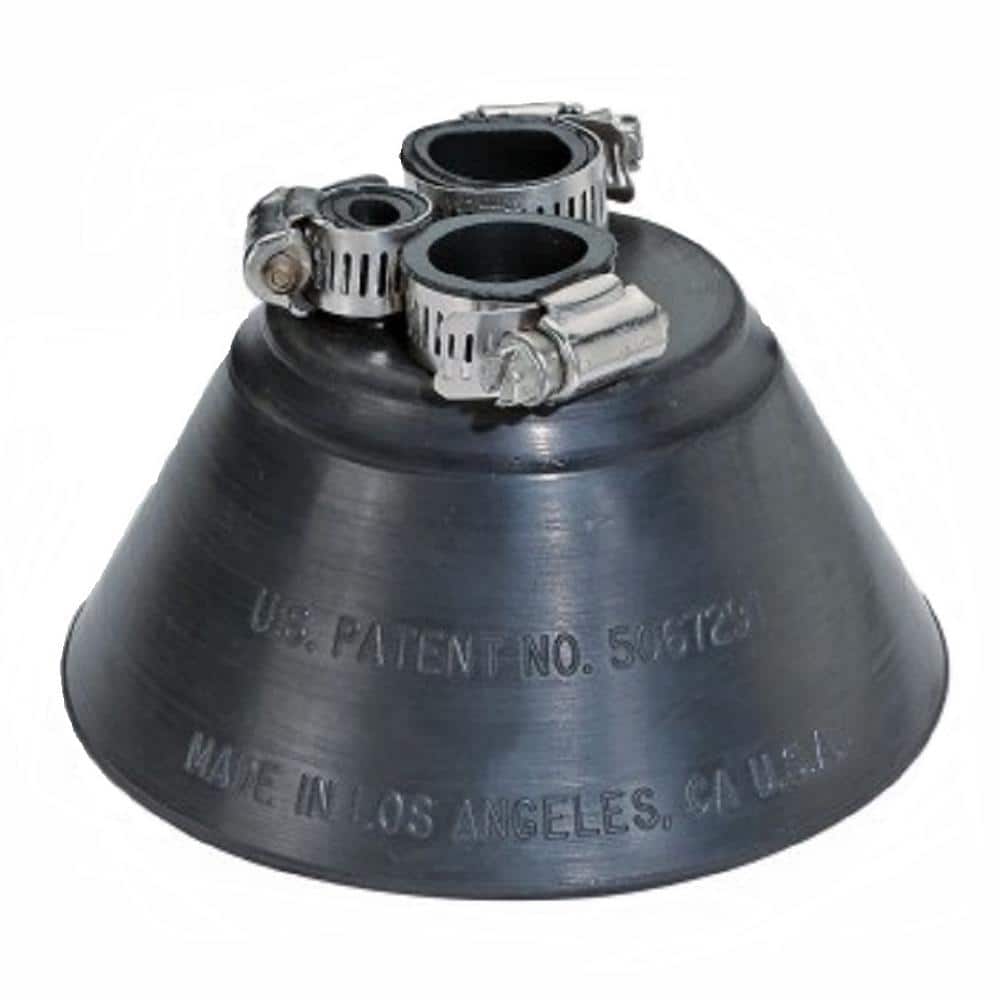 All Style Small 3-hole A/C STD-Storm Collar Flashing; with (2) 7/8 in. & (1