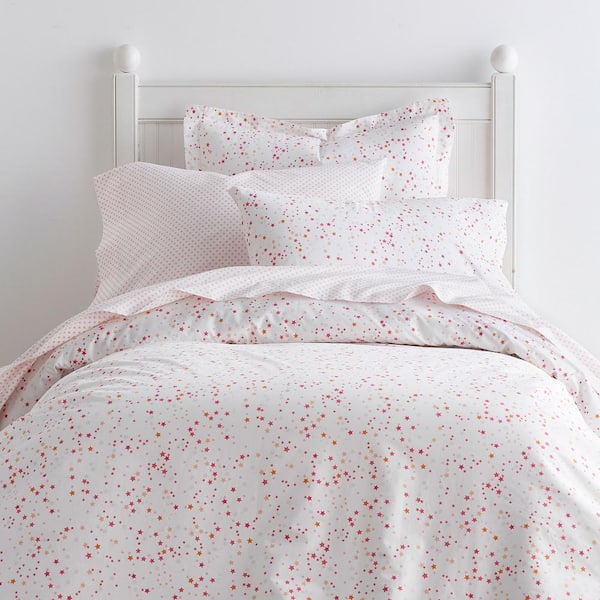 Starlight Hot Pink Cotton Percale, Bright Pink Duvet Cover