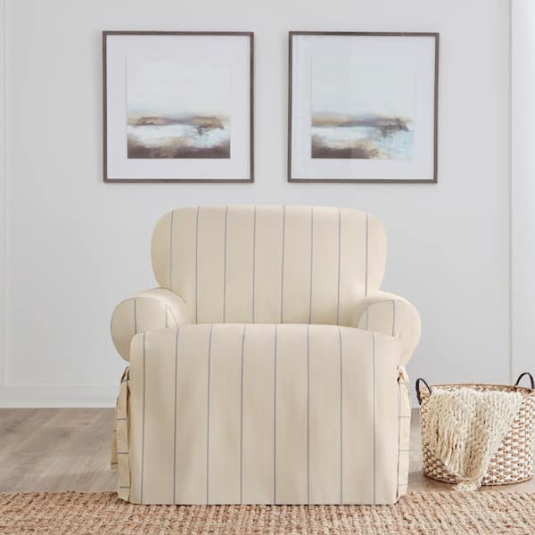 3 piece t cushion chair slipcover best sale