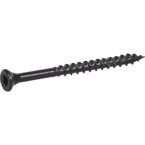 Photo 1 of #10 x 1-5/8 in. Star Drive Flat Head Black Deck Screw (1 lb. Pack)