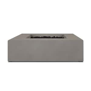 Matteau 40 in. Square Concrete Composite Propane Fire Table in Flint with Vinyl Cover