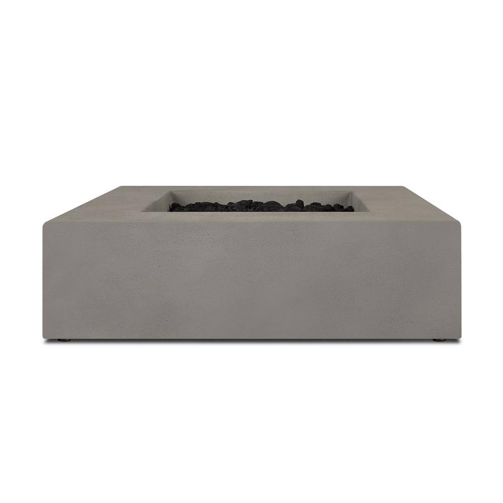 JENSEN CO Matteau 40 in. Square Concrete Composite Natural Gas Fire