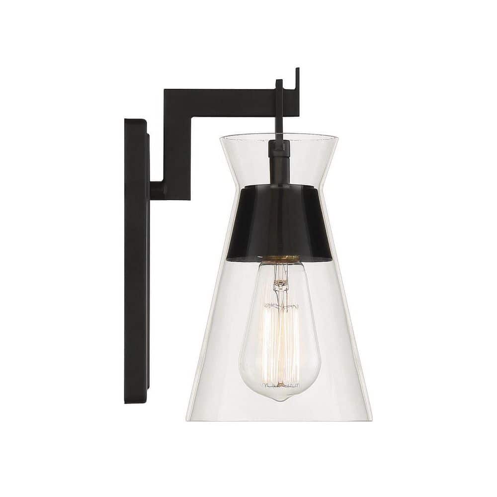 Matte Black Mid-Century Modern Dimmable Wall Sconce