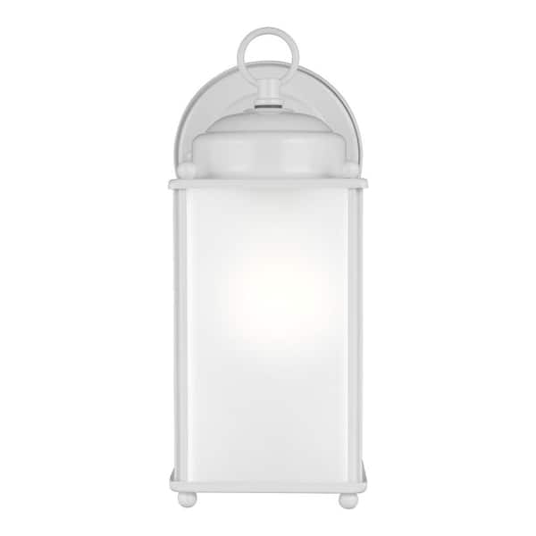 Generation Lighting New Castle 1-Light White Outdoor Wall Lantern