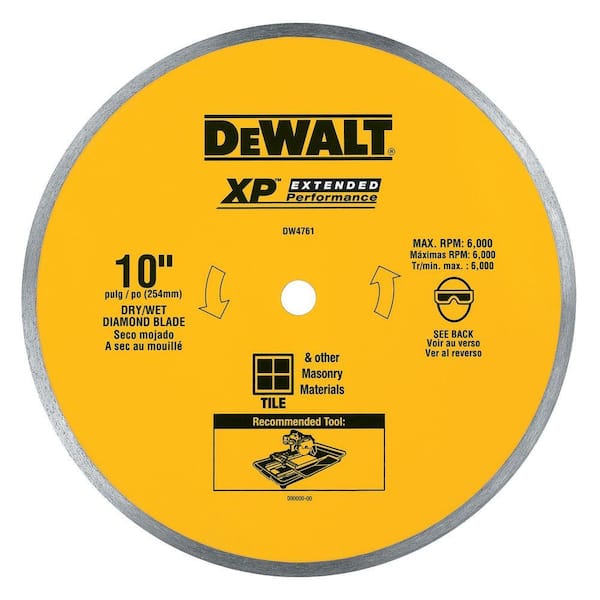 DEWALT 10 in. x 0.060 in. Wet Ceramic Tile Blade