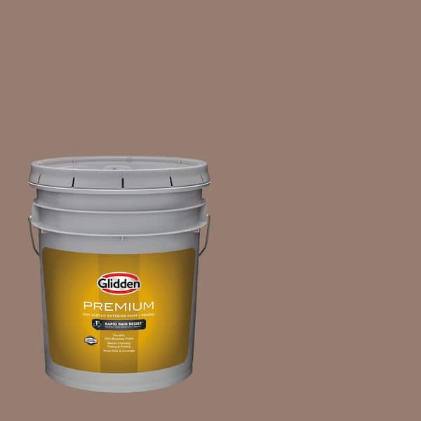 Glidden Premium 5 gal. Peppered Pecan PPG1074-5 Flat Exterior