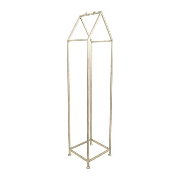 Silver Metal Work Firewood Rack