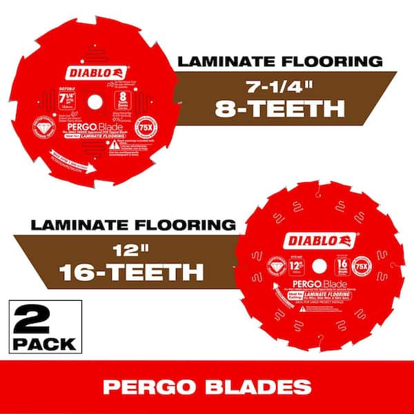 DIABLO 7-1/4 in. x 8-Tooth and 12 in. x 16-Tooth (PCD) Laminate