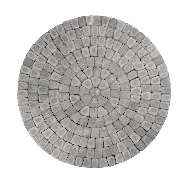 Mutual Materials 83.52 in. x 83.52 in. x 2.375 in. Cascade Blend Concrete Old Dominion Paver Circle Kit