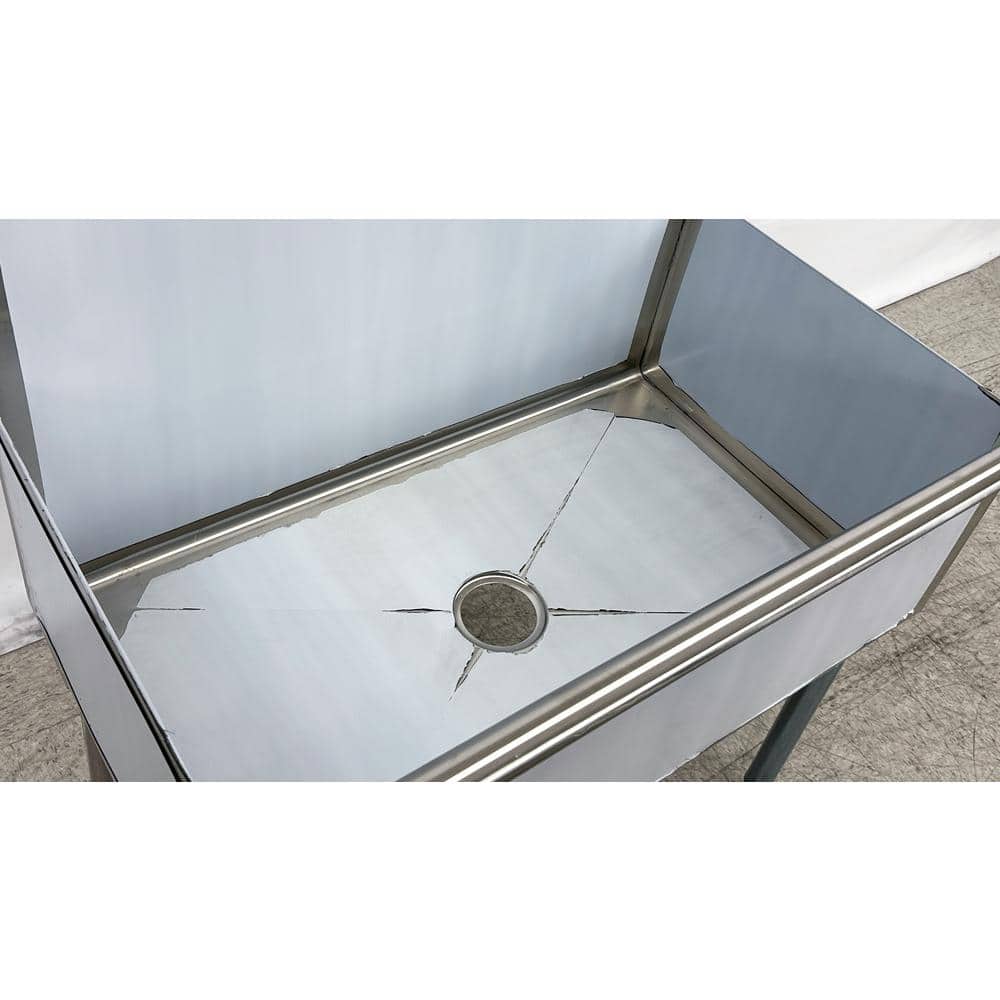 36 inch Brushed Stainless Steel Freestanding Commercial Sink