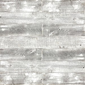 0.25 in. x 3 in. x 4 ft. White Wash Weathered Barn Wood Boards for DIY Wall Panel, Random Lengths (25 sq. ft. - Pack)