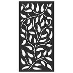 Vines 6 ft. x 3 ft. Charcoal Recycled Polymer Decorative Screen Panel, Wall Decor and Privacy Panel