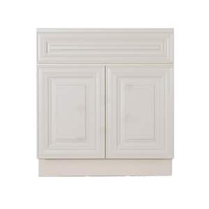 Princeton Assembled 27 in. W x 21 in. D x 33 in. H Bath Vanity Cabinet with Two Doors Off-White Finish