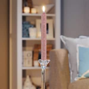 Timberline Arista 9 in. Dusty Rose Unscented Taper Candle (Box of 12)