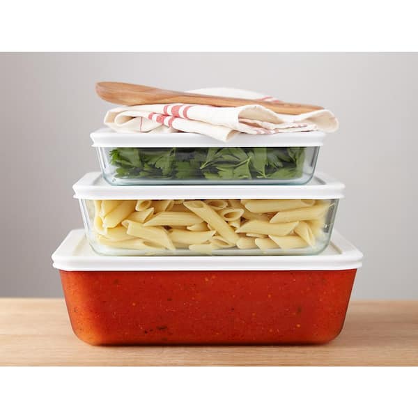 Pyrex 5.5-Cup Meal Box Storage Rectangle with Plastic Cover