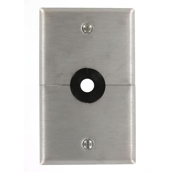 Leviton Stainless Steel 1-Gang Single Outlet Wall Plate (1-Pack)