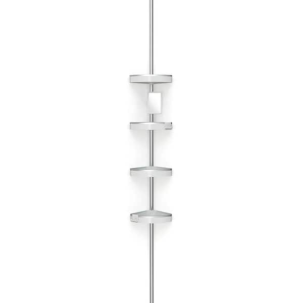 HiRise Four Corner Standing Shower Caddy with 9' Tension Pole Rust Proof  Aluminum Shower Organizer - Better Living Products