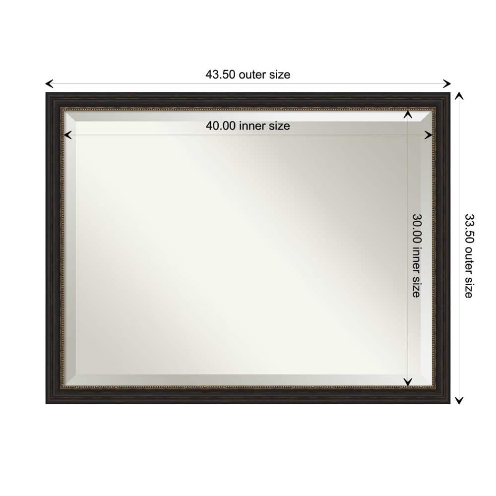 Accent Bronze 43.5" x 33.5" Rectangular Wall Mirror