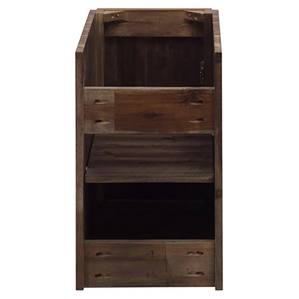 Formosa 82" Brown Acacia Wall-Mount Double Vanity Cabinet