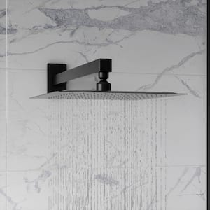 Modern Single Handle 2 -Spray Shower Faucet 2.5 GPM with Pressure Balance and Handheld in Matte Black