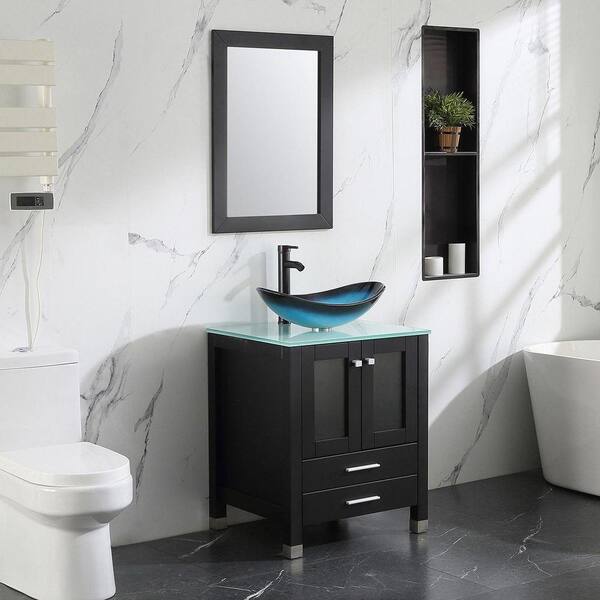 Wonline 24 in. W x 21.7 in. D x 29.5 in. H Single Sink Bath Vanity