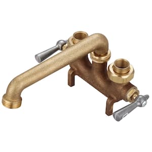 Single-Handle Centerset Laundry Utility Faucet in Rough Brass