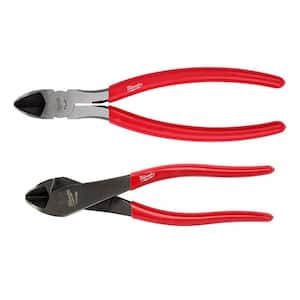 8 in. Diagonal Cutting Pliers and 8 in. Dipped Grip Diagonal-Cutting Plier with Angled Head (2-Piece)