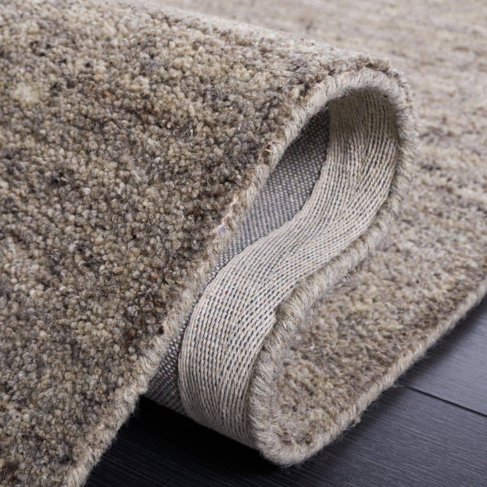 Handmade Gray Wool Tufted Rectangular Rug - 4' x 6'