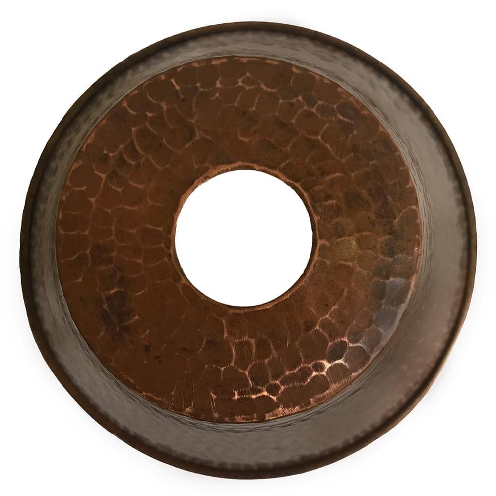 Artisanal Hand-Hammered Dark Copper 7" Cone Pendant Light Shade