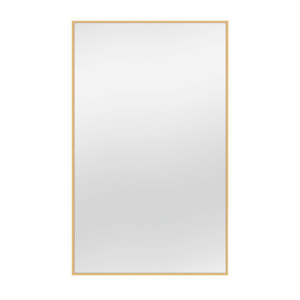 51 in. W x 31 in. H Rectangular Framed Wall Bathroom Vanity Mirror in Gold