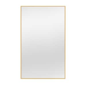 51 in. W x 31 in. H Rectangular Framed Wall Bathroom Vanity Mirror in Gold