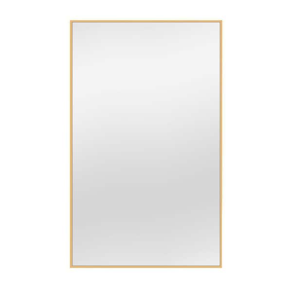 Unbranded 51 in. W x 31 in. H Rectangular Framed Wall Bathroom Vanity Mirror in Gold