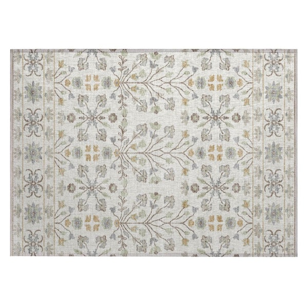 Chantille Machine Washable Indoor/Outdoor Abstract ACN3048 Ivory 2 ft. x 3 ft. Accent Rug