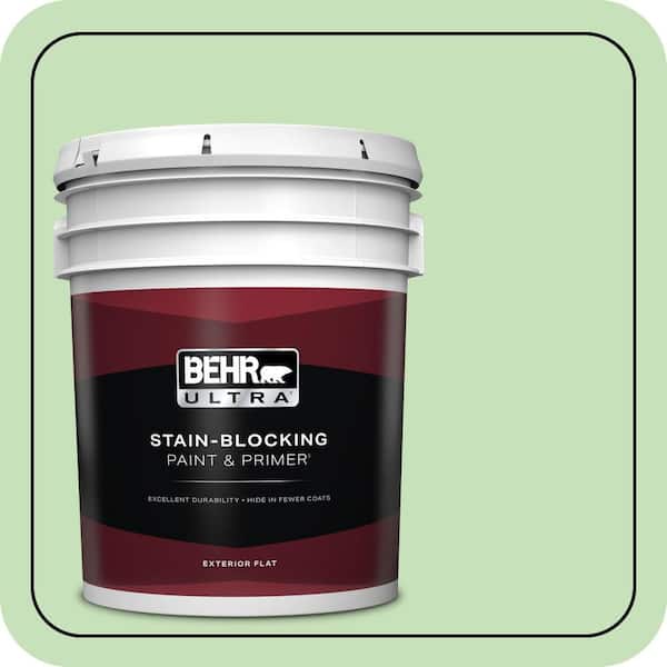 BEHR ULTRA 5 gal. #440C-3 Rockwood Jade Flat Exterior Paint & Primer