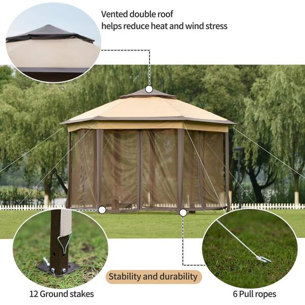 Heated gazebo tent hot sale