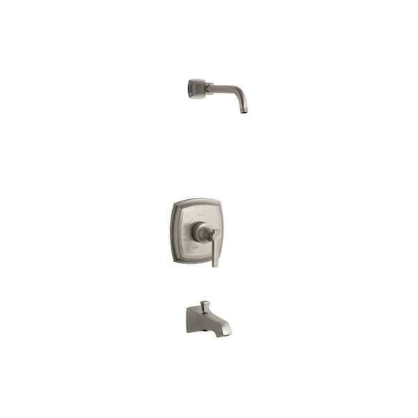 KOHLER 1-Handle Rite-Temp Bath and Shower Valve Trim Kit in Vibrant Brushed Nickel Less Showerhead (Valve not Included)