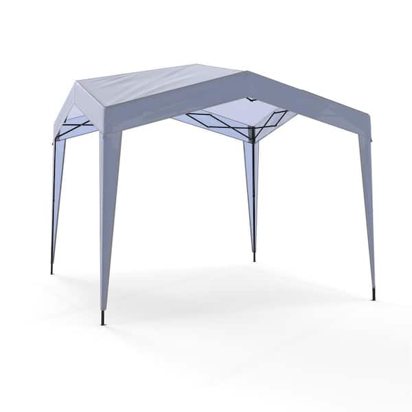 10 ft. X 10 ft. Pop Up Canopy Tent with Portable Wheeled Bag 8 Stakes 4 Wind Ropes