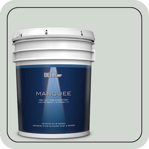 BEHR MARQUEE 5 gal. Home Decorators Collection #HDC-CT-23 Wind Fresh White Satin Enamel Interior Paint & Primer