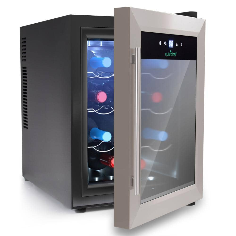 nutrichef 8 bottle wine cooler