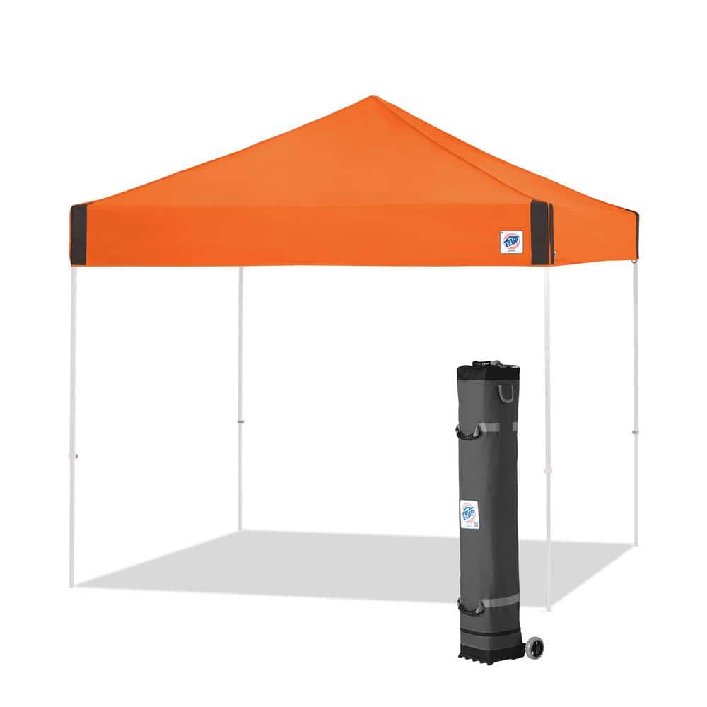 E-Z UP Pyramid Series 10 ft. x 10 ft. Steel Orange Instant