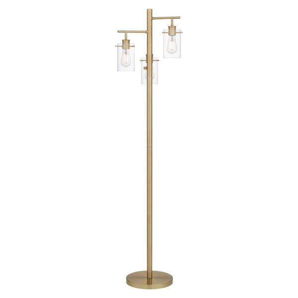 Brushed gold online floor lamp