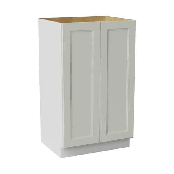 30 in. W x 24 in. D x 51 in. H Ready to Assemble Double Shaker Pantry Kitchen Cabinet in Laguna Grey