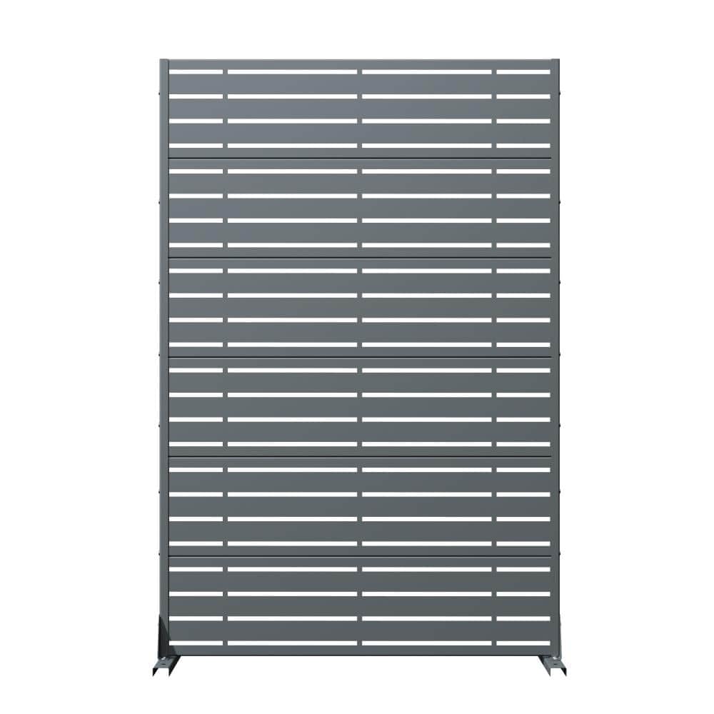 47 in. W x 72 in. H Cambrian Gray Metal No Dig Outdoor Privacy Screen Panel Decorative Privacy Fence (1-Pack) price history on PriceWatchPro