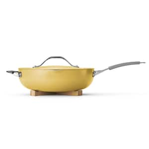 All In One Plus Pan 5 qt. Aluminum Ceramic Nonstick, Mustard